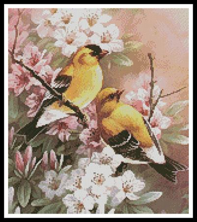 click here to view larger image of Yellow Finches (Cropped)  (T.C. Chiu) (chart)