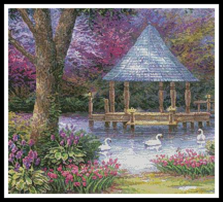 click here to view larger image of Swan Pond (Cropped)  (Chuck Pinson) (chart)