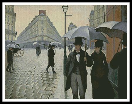Paris Street Rainy Day (Large)  (Gustave Caillebotte)