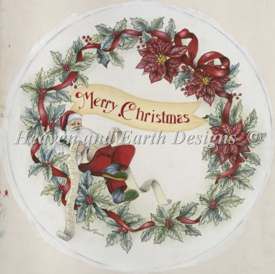 click here to view larger image of Merry Christmas Wreath (chart)