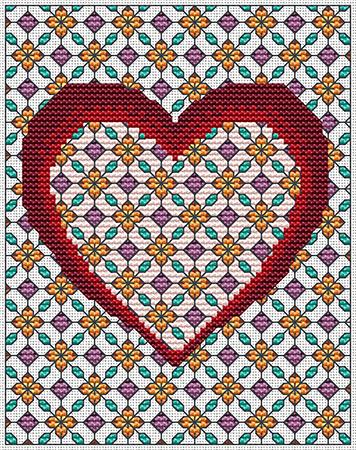 click here to view larger image of Bejeweled Heart (chart)