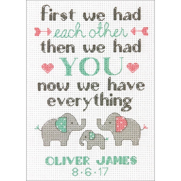 click here to view larger image of Family Birth Record (counted cross stitch kit)