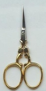 3-1/2in Gold Plated Embroidery Scissors