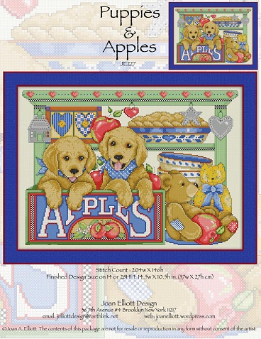 click here to view larger image of Puppies and Apples (chart)