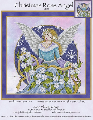 click here to view larger image of Christmas Rose Angel (chart)