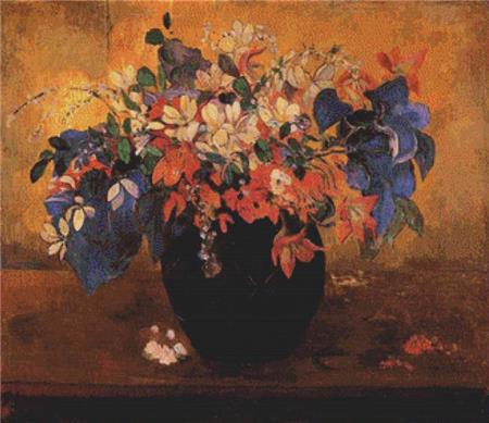 Vase Of Flowers  (Paul Gauguin)