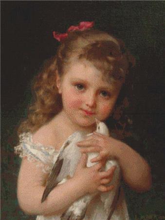 Girl Holding A Dove