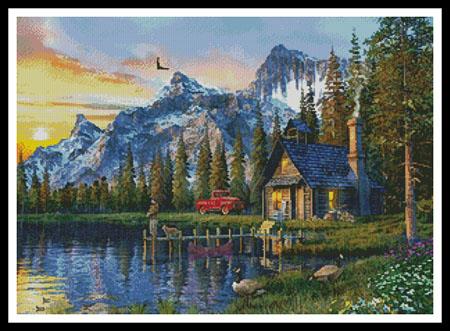 click here to view larger image of Sunset Log Cabin  (Dominic Davison) (chart)