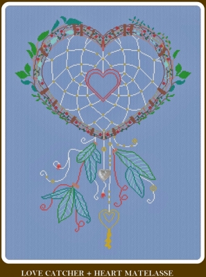 click here to view larger image of Love Catcher - Matelasse Heart (Limited Edition) ()
