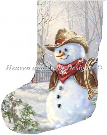 click here to view larger image of Stocking Cowboy Snowman (chart)