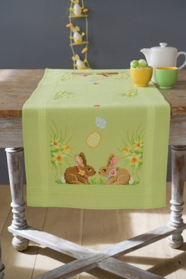 click here to view larger image of Easter Bunny Table Runner (counted cross stitch kit)