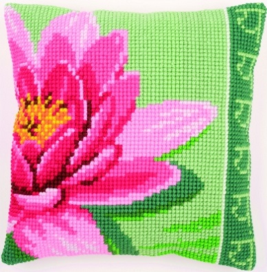 Pink Lotus Flower Cushion