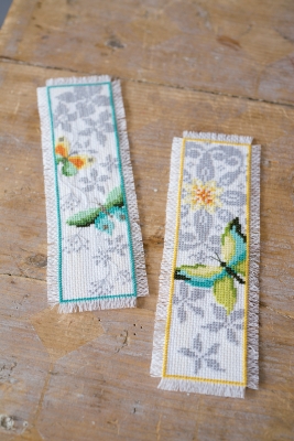 click here to view larger image of Butterfly Bookmarks (Set of 2) (counted cross stitch kit)