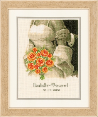 click here to view larger image of Wedding Bouquet Announcement (counted cross stitch kit)