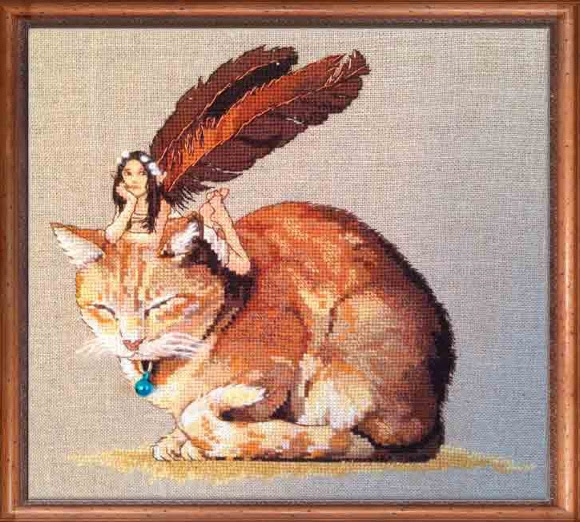 click here to view larger image of Fairycat - Kit (Aida) (counted cross stitch kit)