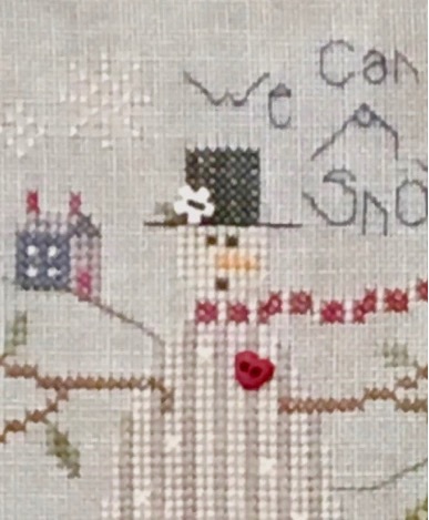 click here to view larger image of Sage Snowman (counted cross stitch kit)