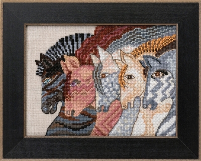 click here to view larger image of Moroccan Mares - Horses Collection (Aida) (counted cross stitch kit)