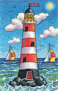 click here to view larger image of Lighthouse By Day - By The Sea (Aida) (counted cross stitch kit)