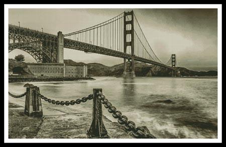 click here to view larger image of Golden Gate - Sepia (Large) (chart)