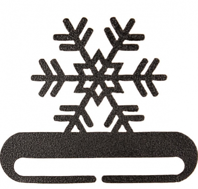 Snowflake Split Bottom Bellpull - Charcoal - 6in