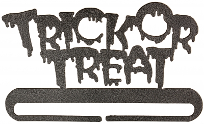 click here to view larger image of Trick Or Treat Split Bottom Bellpull - Charcoal - 8in (accessory)