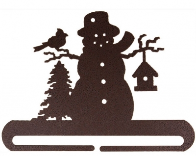 Frosty Snowman Split Bottom Bellpull - Copper Vein - 12in