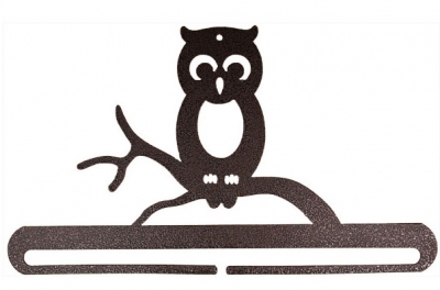 Whimsical Owl Split Bottom Bellpull - Copper Vein - 12in