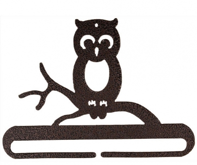 Whimsical Owl Split Bottom Bellpull - Copper Vein - 6in