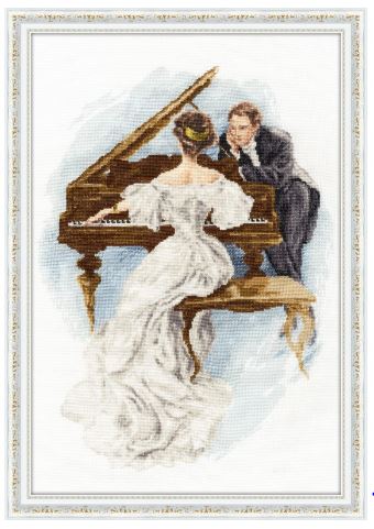 click here to view larger image of Lady in White (counted cross stitch kit)