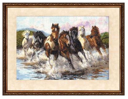 click here to view larger image of Dance of Water Splashes (counted cross stitch kit)