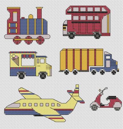 click here to view larger image of Transport Mini Motifs (chart)