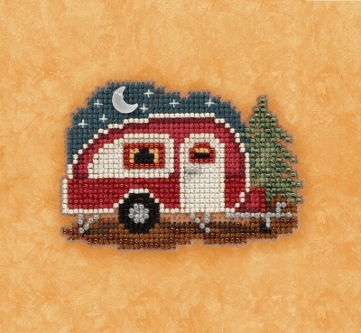 click here to view larger image of Happy Camper - Autumn Harvest Series (counted cross stitch kit)