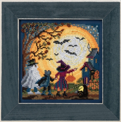 click here to view larger image of Moonlit Treaters (counted cross stitch kit)