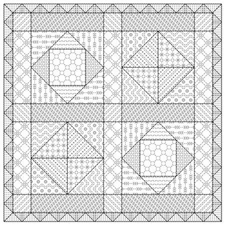 click here to view larger image of Blackwork Patchwork Sampler (chart)