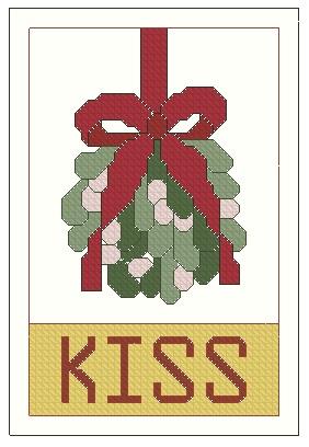 click here to view larger image of Ornament The Kiss Of Mistletoe (chart)