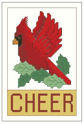 click here to view larger image of Ornament The Cheery Red Bird (chart)