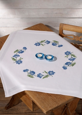 Blue Flowers Table Topper