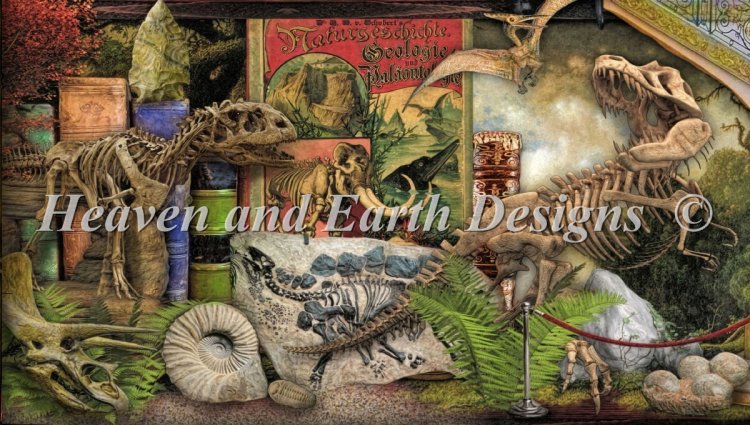 click here to view larger image of Quick Stitch - Museum Shelf Dinosaurs - Aimee Stewart (chart)