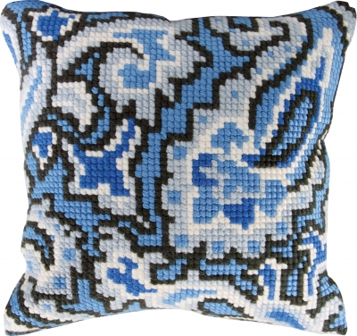 Blue Design Pillow