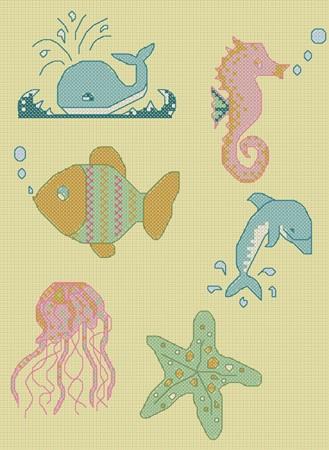 click here to view larger image of Sea Creatures Mini Motifs (chart)