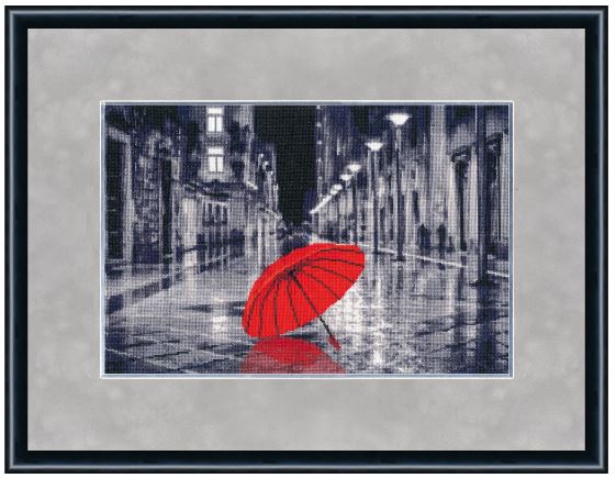 click here to view larger image of Red Umbrella (counted cross stitch kit)