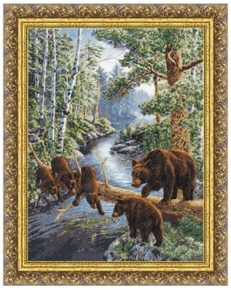 click here to view larger image of Bear Land (counted cross stitch kit)