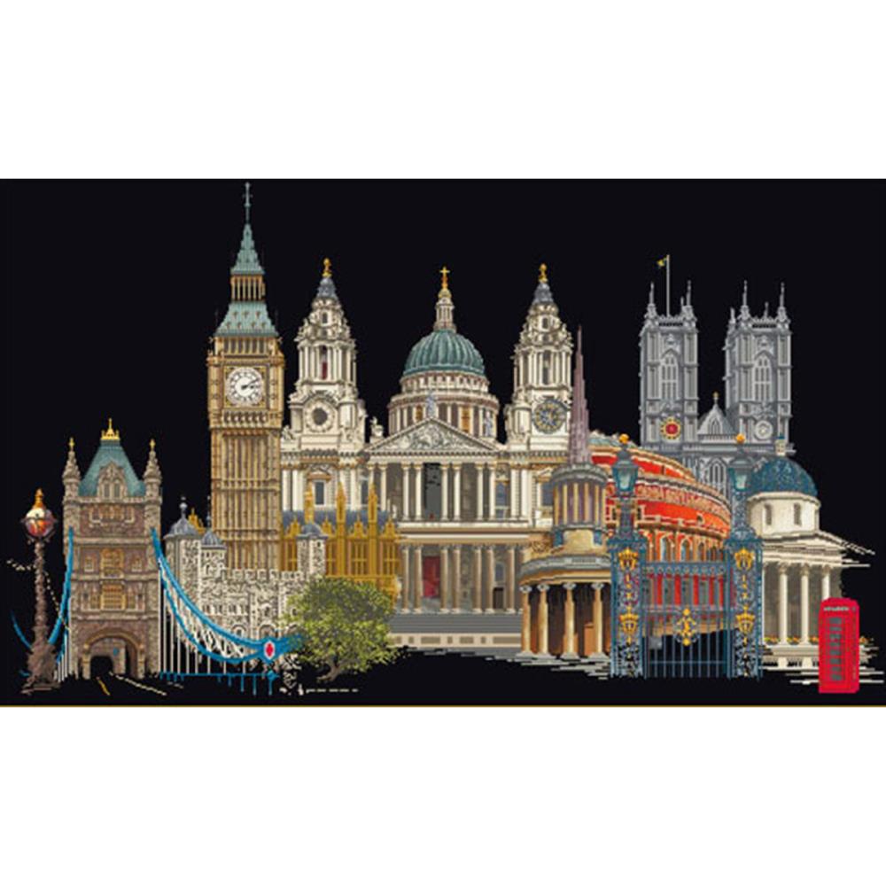 click here to view larger image of London - On Black (counted cross stitch kit)