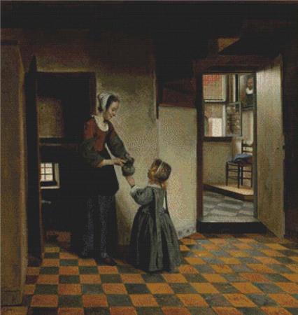 Woman With A Child In A Pantry, A