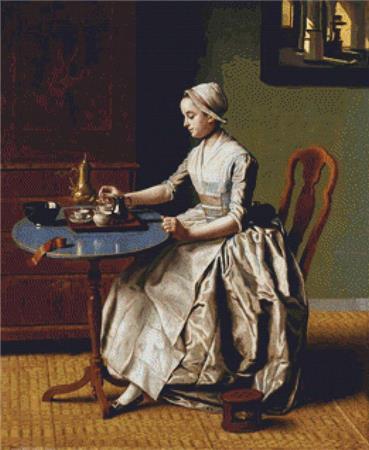 Lady Pouring Chocolate, A