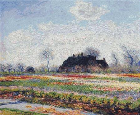 Tulip Fields At Sassenheim  (Claude Monet)