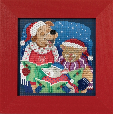 click here to view larger image of Caroling Trio (counted cross stitch kit)