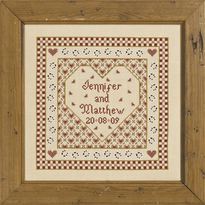 click here to view larger image of Heart Wedding Sampler - Chart Only (chart)