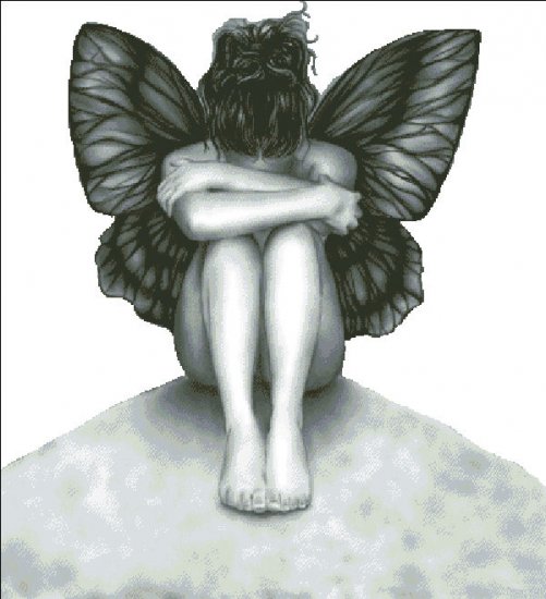 click here to view larger image of Sad Butterfly Girl - No Background (chart)