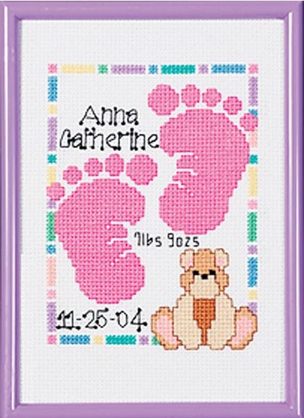 Special Moments Baby Footprints Birth Announcement
